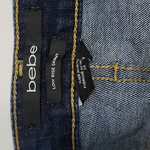 BEBE LOW RISE SKINNY JEANS/Size  28. - Picture 7 of 11